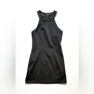 Guess Black Halter Sheath Cocktail Dress